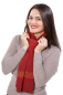 Preview: Damen Jacquard Strick-Schal CHIMU Alpaka-Wolle 2-farbig doppel-Strick