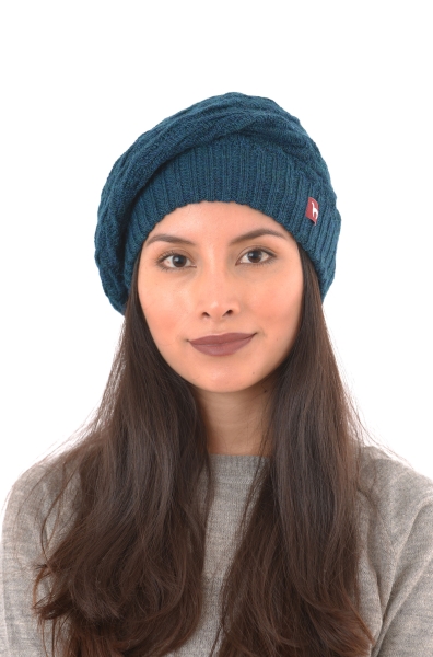 Damen Strick-Beret BIESEN Basken-Mütze aus reinem Alpaka