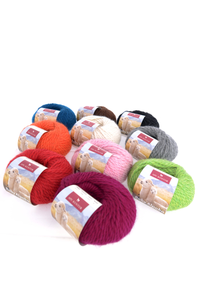 Baby-Alpaka Woll-Knäuel BULKY 50g 50m Nadel 8 Strick-Häkel-Garn